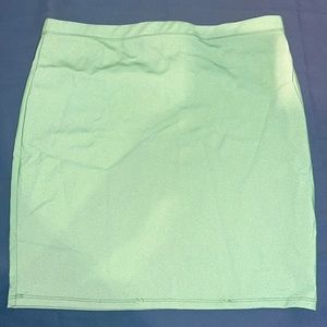 Green Reflective Mini Skirt